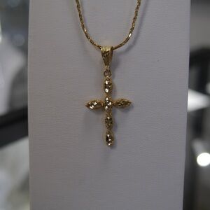 14K Yellow Gold Vintage Cross